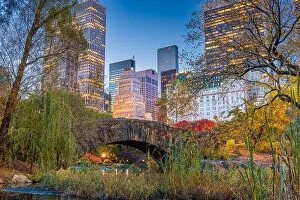 Images Dated 4th November 2016: New York, New York, USA from Central Park at twilight during autumn season