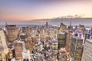 Images Dated 16th November 2016: New York, New York, USA cityscape from above at dusk