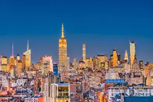 New York, New York, USA cityscape in Manhattan at twilight