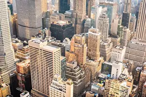New York, New York, USA midtown manhattan rooftop cityscape