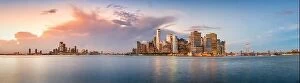 Images Dated 3rd August 2018: New York, New York, USA skyline view of Lower Manhattan on the East River at dusk