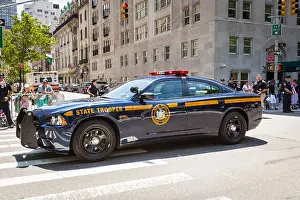 Prevention Prints: New York State Police State Trooper car, Manhattan, New York City, New York, USA