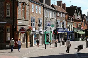 Newbury Prints: Newbury town centre shops shopping centre. Berkshire England UK