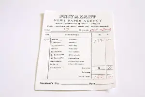 Insides Prints: Newspaper bill ; Malad ; Bombay ; Mumbai ; Maharashtra ; India