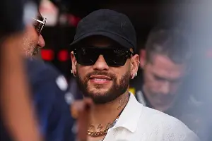Junior Prints: Neymar is seen in the pitlane on the day of the F1 Grand Prix of Monaco at Circuit de Monaco on May 28