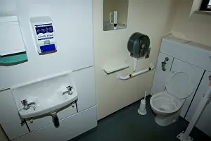 Hospitals Prints: NHS Hospital disabled toilet University Hospitals of Morecambe Bay