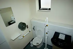 Hospitals Prints: NHS Hospital disabled toilet University Hospitals of Morecambe Bay