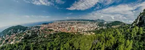 Summer Fun Prints: Nice city in the south of France on the azure coast drone Air 360 vr virtual reality drone panorama