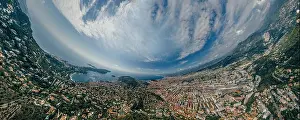 Nice city in the south of France on the azure coast drone Air 360 vr virtual reality drone panorama