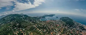 Summer Fun Prints: Nice city in the south of France on the azure coast drone Air 360 vr virtual reality drone panorama