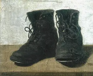 Painters Prints: Nicholson Sir William - Miss Jekyll's Gardening Boots - British School - 19th Century