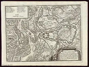 Nicolas de Fer created this engraved map of Strasbourg in 1695