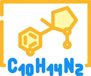 Tobacco Prints: nicotine formula color icon vector