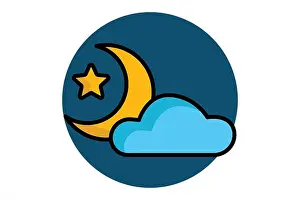 Timer Prints: Night icon. colored outline icon style