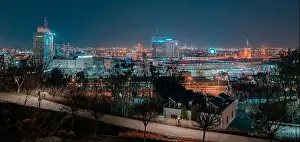 From The Sky Prints: night panorama of Gdansk
