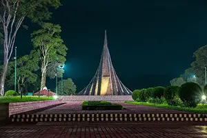Martyrs Prints: night picture of National Martyrs Memorial of Bangladesh