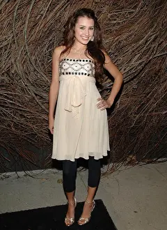 Nikki Flores arriving at the Lubov Azria debut of the Panthera jewelry Collection at the Max Azria Boutique in Los Angeles