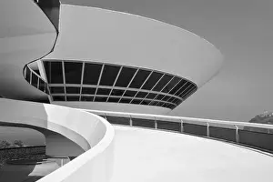 Niteroi Contemporary Art Museum (Museu de Arte Contemporanea de Niteroi-MAC) designed by Oscar Niemeyer