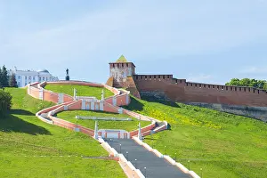 Novgorod Prints: Nizhny Novgorod Kremlin and Chkalov stairs