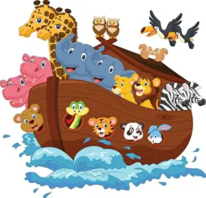 Zebra Prints: Noah's Ark cartoon