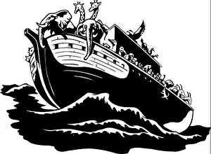 Noah Prints: Noah's Ark Vector Illustration