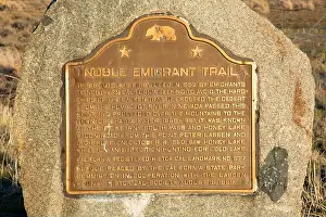 Ostertag Prints: Noble Emigrant Trail monument, California National Historic Trail, California