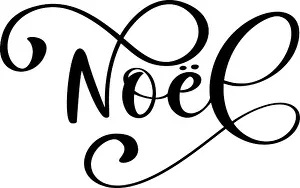 Glittering Prints: Noel Merry Christmas card template with greetings in french language