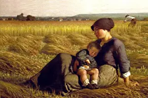 Agrarian Prints: Noon-day Rest, Wyatt Eaton 1849 – 1896 Canada, Canadian