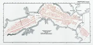 Isle Prints: Normandy Landings D-Day June 1944. Solent anchorage plan. Isle of Wight 1994 map