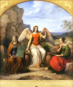 Fate Prints: The Three Norns 1844 by Danish painter J