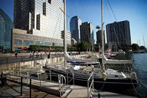 Regatta Prints: North Cove Marina at the World Financial Center in Manhattan, New York City, USA