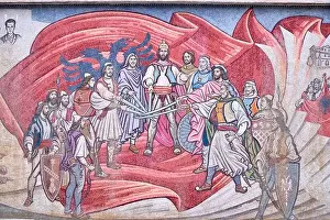 Human Representation Prints: North Macedonia, Skopje, Albanian civil war Mosaic