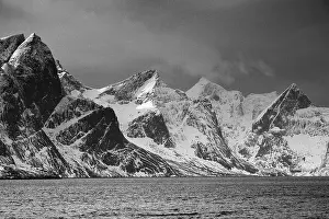 Nordland Prints: Norwegian landscape near Reine Resort in Lofoten Archipelago, Norway, Europe