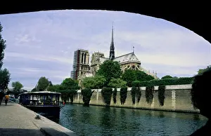 Historical Travel Prints: Notre Dame Cathedral in Paris France