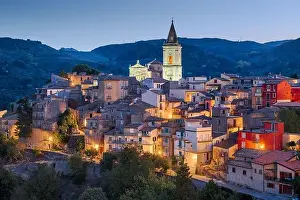 Novara di Sicilia, Sicily, Italy village at dawn