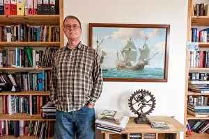 Library Prints: Novelist C.J. Sansom at home in Brighton