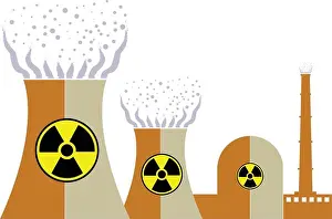 Warming Prints: nuclear plant logo