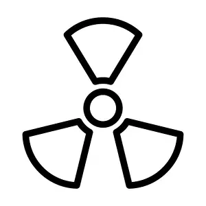 Compass Prints: Nuclear Thick Line Icon