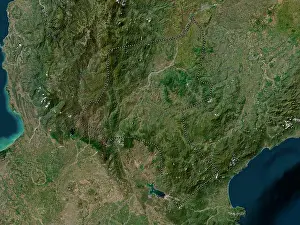 Santa Fe Prints: Nueva Vizcaya, province of Philippines. High resolution satellite map