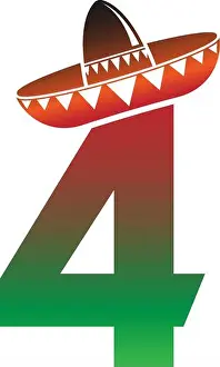 Bolivia Prints: Number 4 Mexican hat concept design illustration