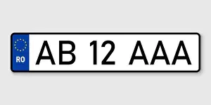Number Plate Prints: number plate. Vehicle registration plates of Romania