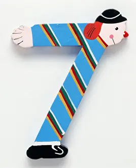 Multi Prints: Number seven depicted as clown