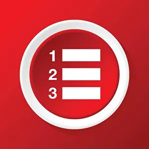 Rank Prints: Numbered list icon on red