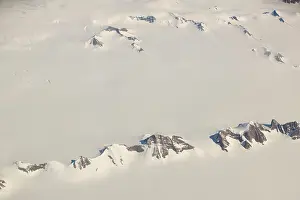 Rock Mountain Prints: Nunataks on the Greenland ice sheet in East Greenland from the air