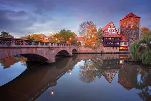 Nuremberg, Germany. Cityscape image of old town Nuremberg, Germany during autumn sunset