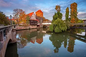 Nuremberg, Germany. Cityscape image of old town Nuremberg, Germany during autumn sunset