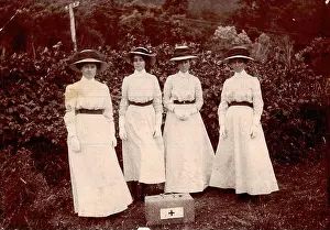 Nurses Prints: Nurses from Greymouth, 1911, Westland, New Zealand