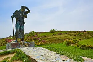 Santiago Prints: O Cebreiro Alto San roque top in the way of Saint James in Galicia Spain