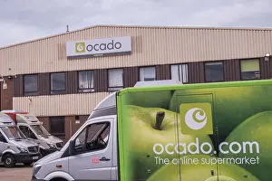 Home Delivery Prints: Ocado logo, a British online food delivery company
