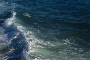 Swell Prints: Ocean wave background breaking sea water rocky shore rough seas turquoise water gradient foam